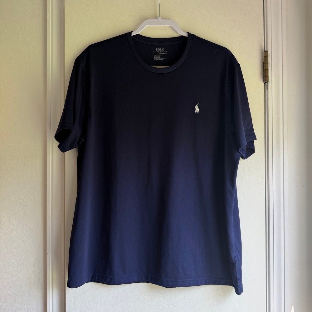Polo Ralph Lauren Performance Mens XL Navy Blue Short Sleeve T-Shirt Pony Logo